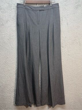 Cami Grey Wide Leg Pleated Dress Pants Size 10 Trouser Business Casual Corporate